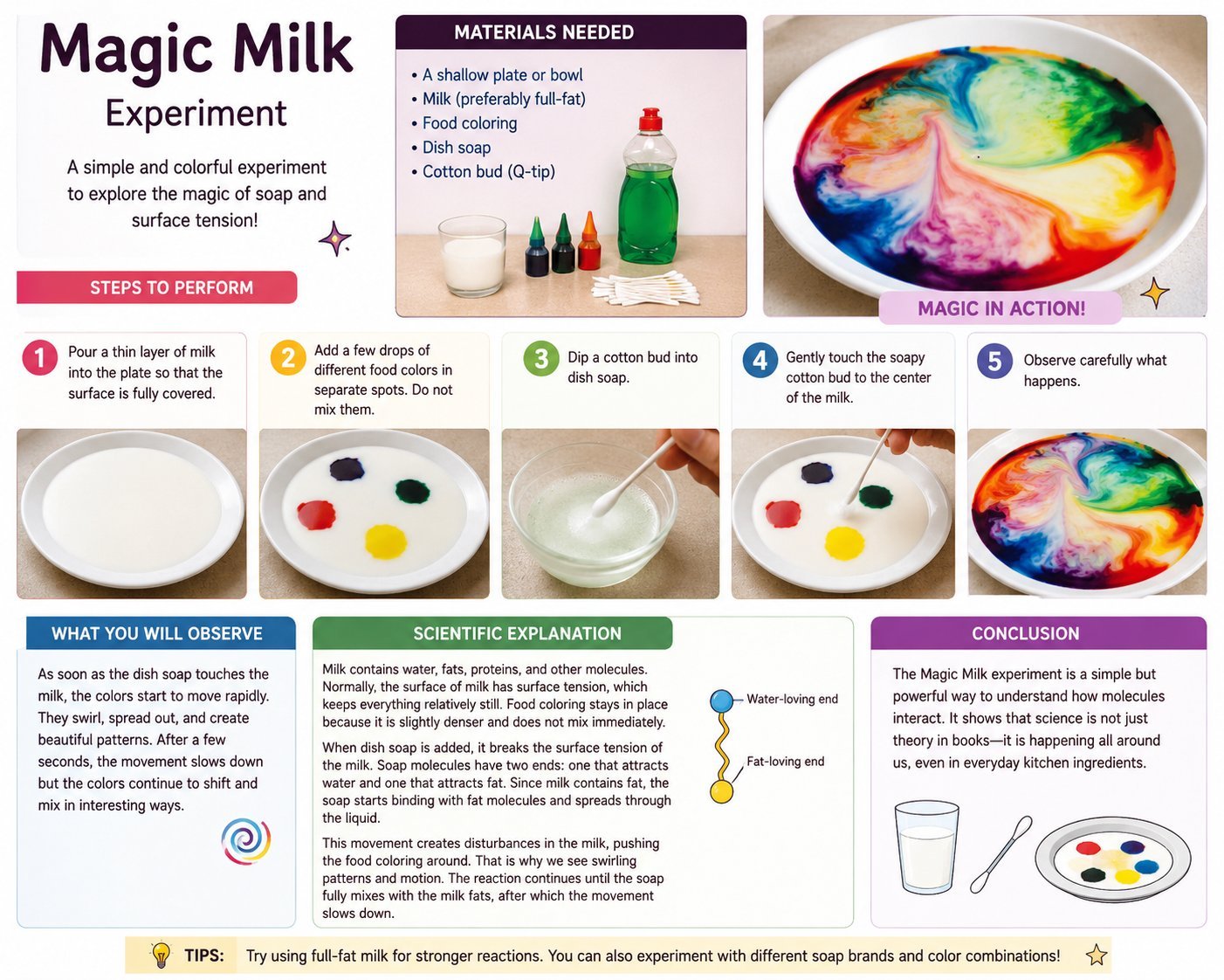The Science Behind the “Magic Milk” Experiment