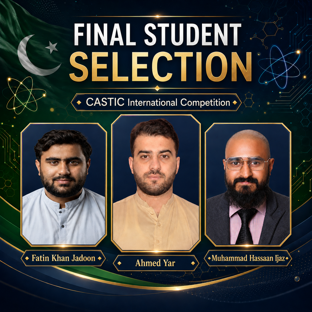 PSC Announces Final Selection of Three Students for the CASTIC International Competition
