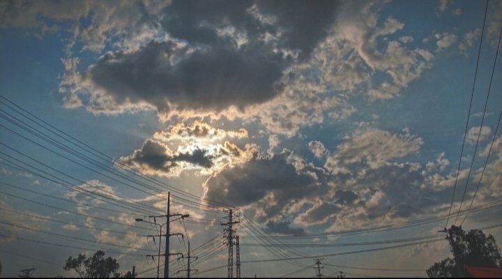 Sunbeams Through Clouds