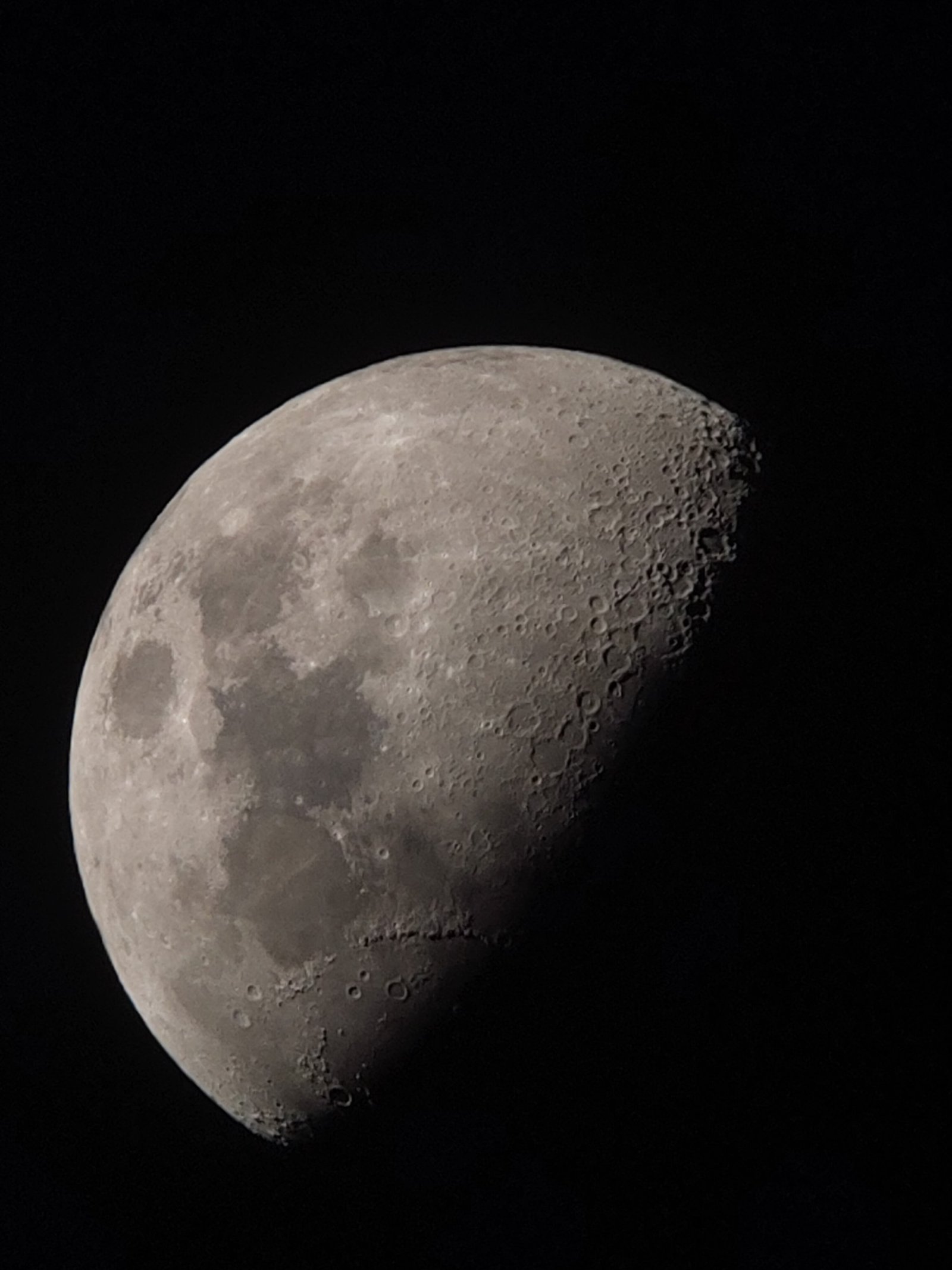 Waning Gibbous Moon's Cratered Surface
